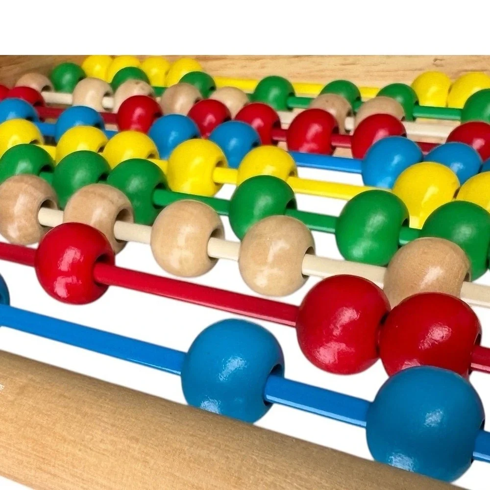 Melissa & Doug Classic Wooden Abacus‎ Counting Toy Primary Colors 493
